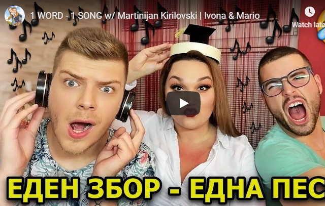 1 WORD - 1 SONG  w/ Martinijan Kirilovski | Ivona & Mario