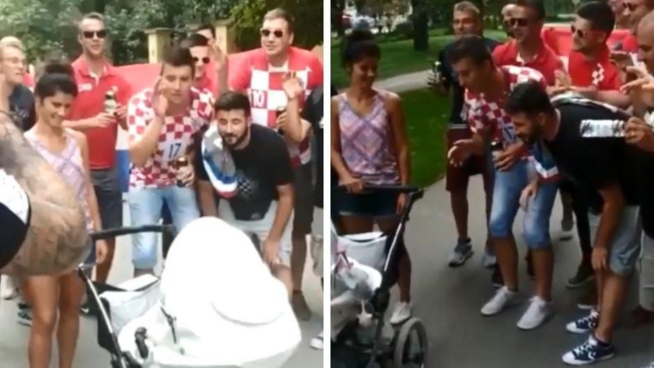 (ВИДЕО) Цел свет дозна за групата навивачи кои заспиваа бебе на улица