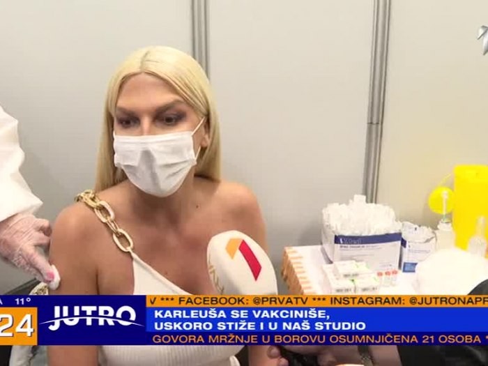 Фотката од ванцинирањето на Карлеуша стана вирална: Заврши на насловна страница на австриски весник