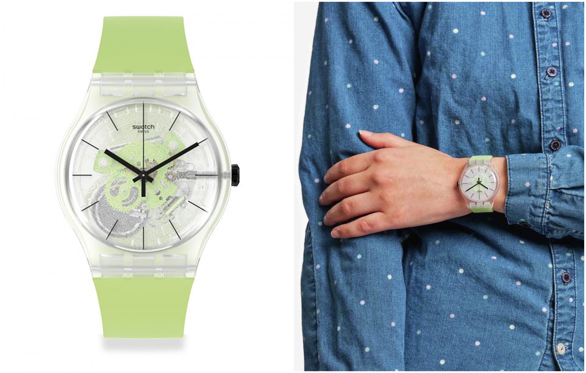 ЧАСОВНИК НА НЕДЕЛАТА: GREEN DAZE на Swatch - одличен додаток на секоја пролетна комбинација
