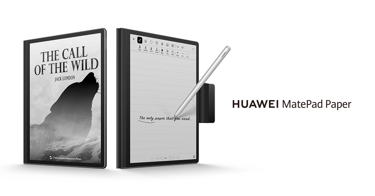 HUAWEI го претстави MatePad Paper: првиот таблет со E Ink пенкало за пишување и правење белешки