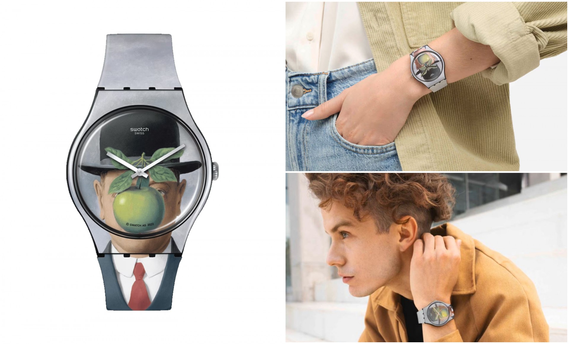 Часовник на неделата: Со LE FILS DE L'HOMME BY RENÉ MAGRITTE на Swatch нема да останете незабележани