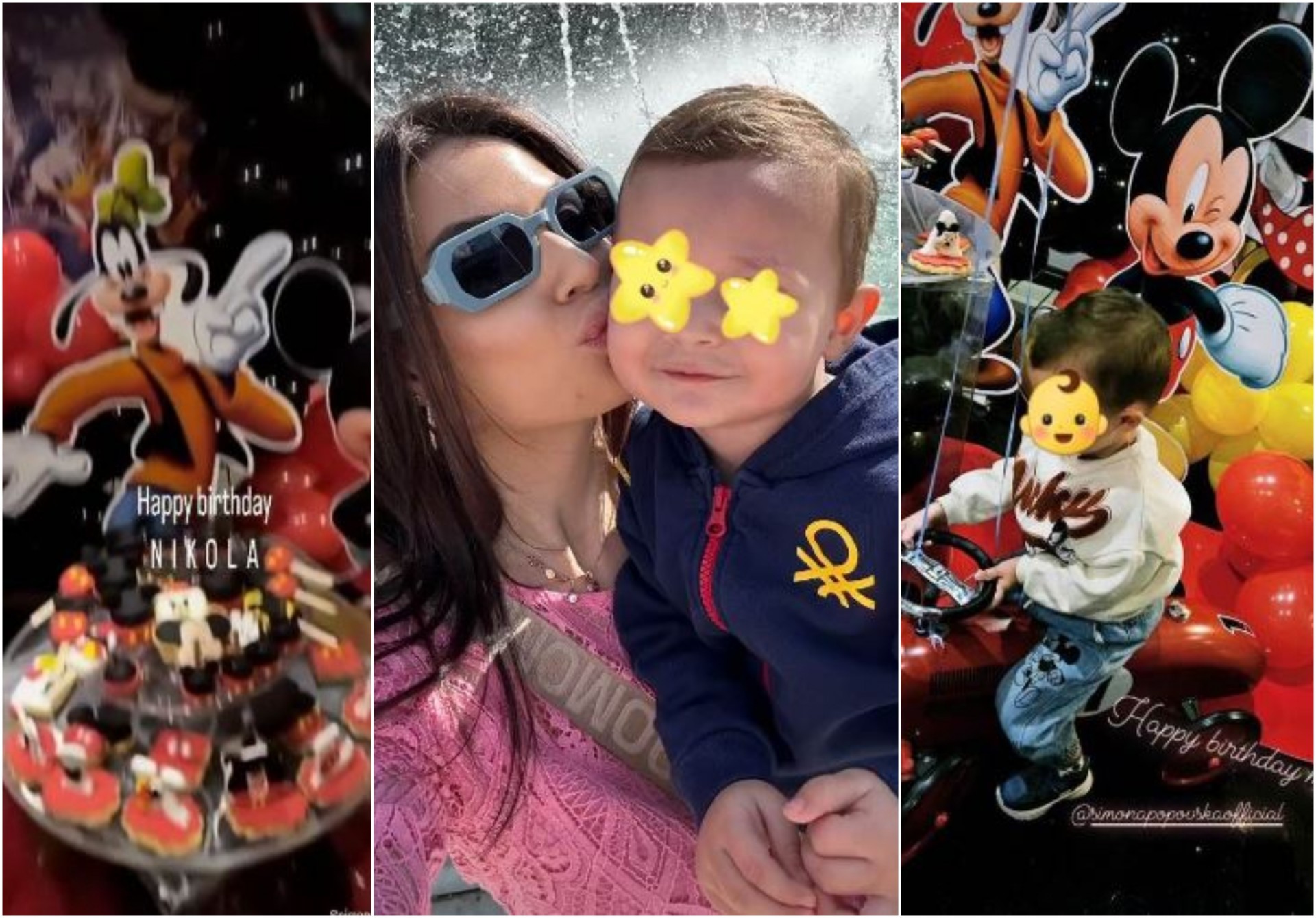 Поголемиот син на Симона Поповска прослави роденден: Никола доби прослава во знакот на Мики Маус (ФОТО)