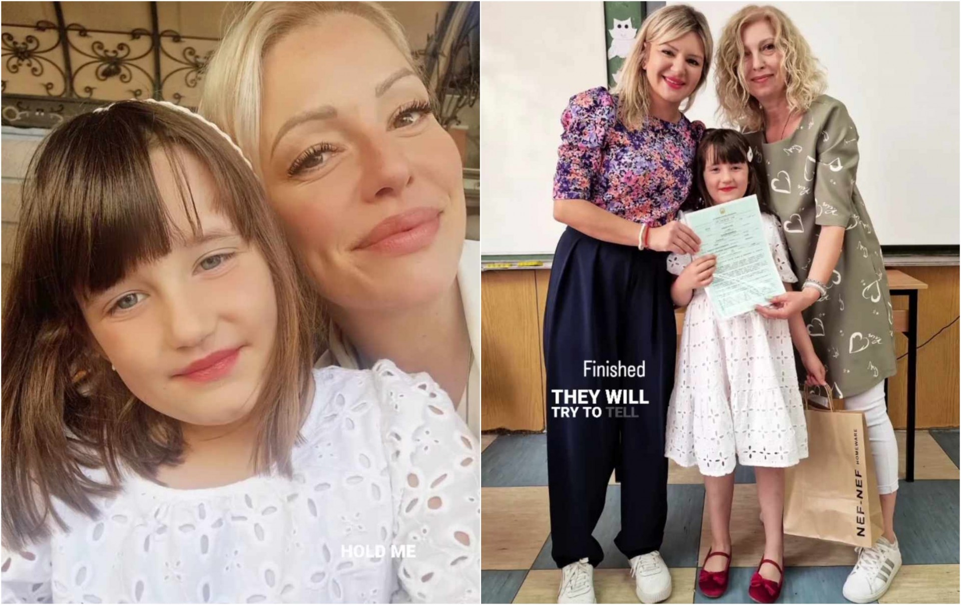 Го земаа првото свидетелство: Тамара пресреќна, Хана заврши прво одделение