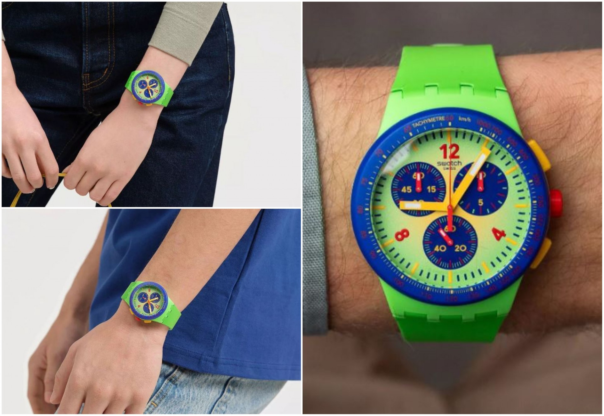 Часовник на неделата: Swatch FLOWING FRESHLY унисекс колоритен моден додаток