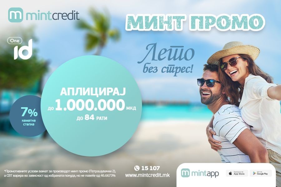 Не ги одложувајте плановите: Обезбедете до 1.000.000 денари уште денес – Минт Промо Потрошувачки кредит
