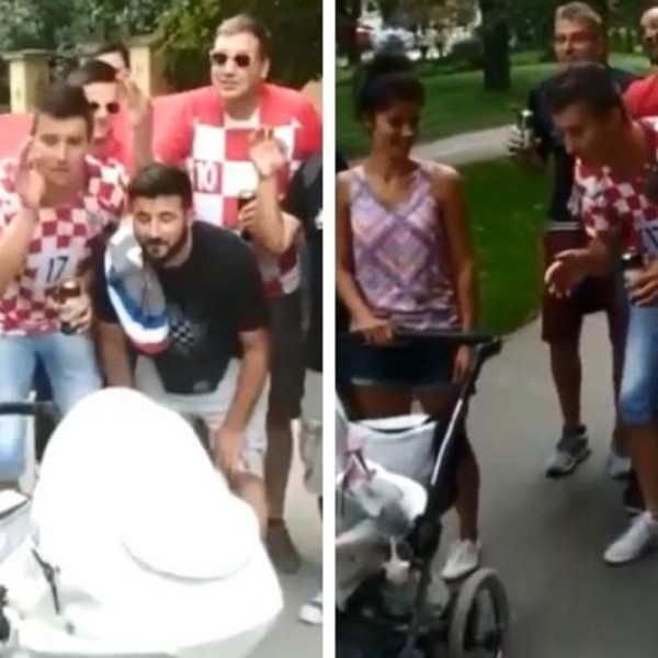 (ВИДЕО) Цел свет дозна за групата навивачи кои заспиваа бебе на улица