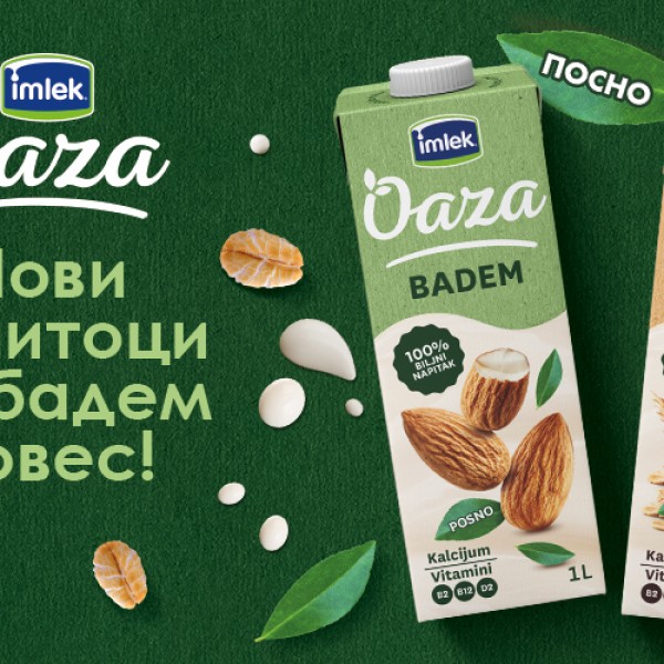 ИМЛЕК ОАЗА – 100% посни напитоци од овес и бадем