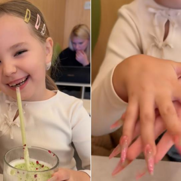 Марија ѝ дозволила на својата ќерка (7) долги нокти: Таа се фали, а луѓето се шокирани - Сè уште нема трајни заби, но има канџи